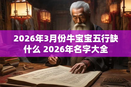 2026年3月份牛宝宝五行缺什么 2026年名字大全
