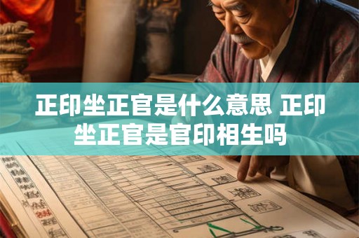 正印坐正官是什么意思 正印坐正官是官印相生吗