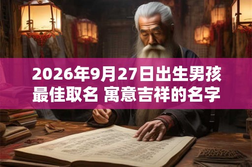 2026年9月27日出生男孩最佳取名 寓意吉祥的名字 2026年9月27日出生男孩最佳取名 寓意吉祥的名字