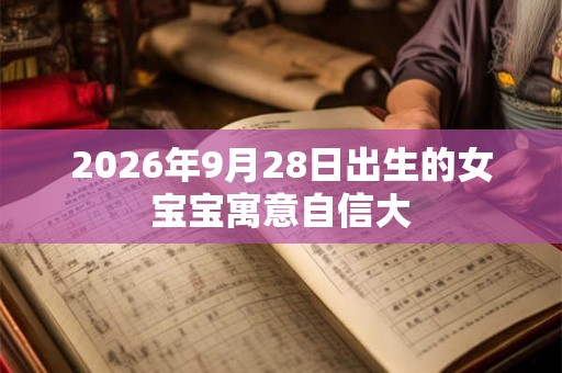 2026年9月28日出生的女宝宝寓意自信大