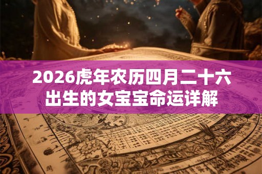 2026虎年农历四月二十六出生的女宝宝命运详解