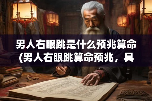 男人右眼跳是什么预兆算命(男人右眼跳算命预兆，具体代表什么意思？)