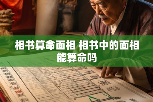 相书算命面相 相书中的面相能算命吗 相书算命面相 相书中的面相能算命吗