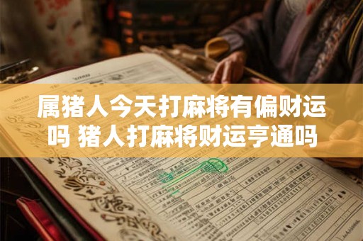 属猪人今天打麻将有偏财运吗 猪人打麻将财运亨通吗