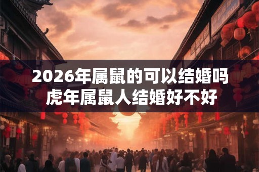 2026年属鼠的可以结婚吗 虎年属鼠人结婚好不好