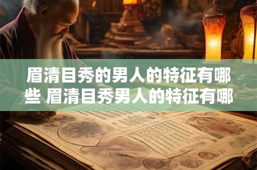 眉清目秀的男人的特征有哪些 眉清目秀男人的特征有哪些