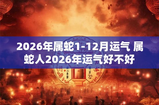2026年属蛇1-12月运气 属蛇人2026年运气好不好