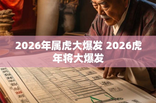 2026年属虎大爆发 2026虎年将大爆发