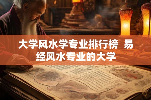 大学风水学专业排行榜  易经风水专业的大学
