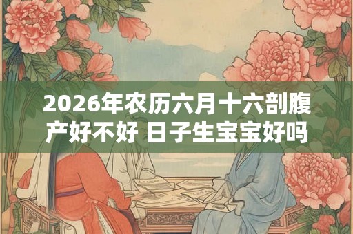 2026年农历六月十六剖腹产好不好 日子生宝宝好吗