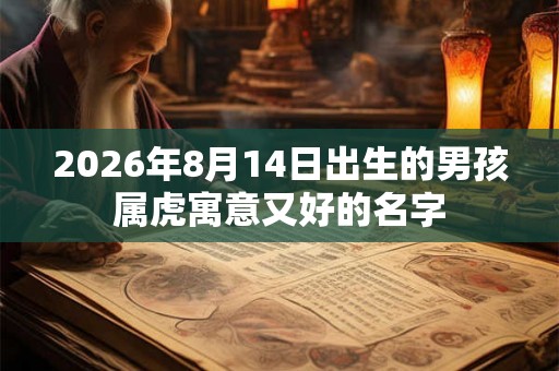 2026年8月14日出生的男孩属虎寓意又好的名字