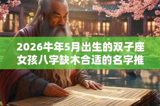 2026牛年5月出生的双子座女孩八字缺木合适的名字推荐