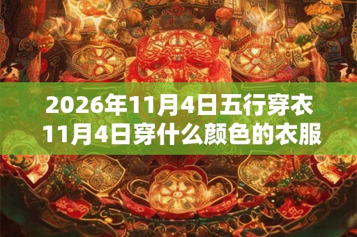 2026年11月4日五行穿衣 11月4日穿什么颜色的衣服最旺运 2026年11月4日五行穿衣 11月4日穿什么颜色的衣服最旺运