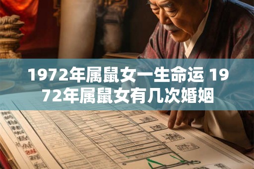 1972年属鼠女一生命运 1972年属鼠女有几次婚姻 1972年属鼠女一生命运 1972年属鼠女有几次婚姻