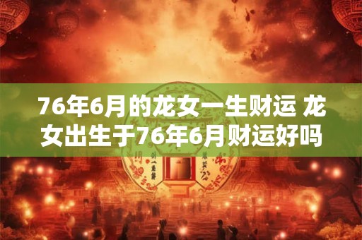 76年6月的龙女一生财运 龙女出生于76年6月财运好吗