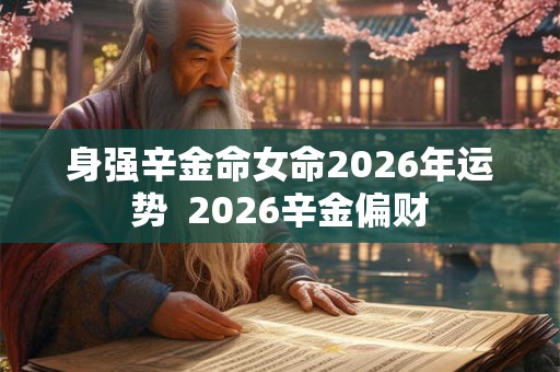 身强辛金命女命2026年运势  2026辛金偏财