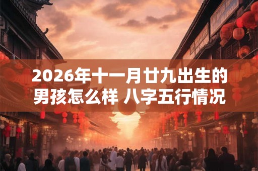 2026年十一月廿九出生的男孩怎么样 八字五行情况