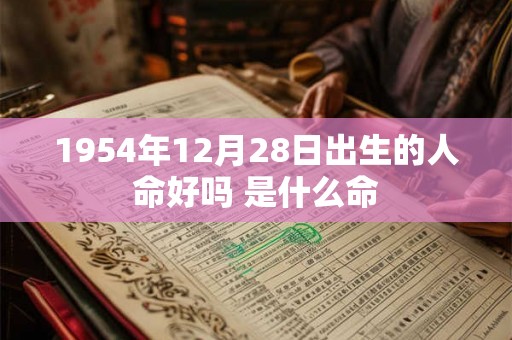 1954年12月28日出生的人命好吗 是什么命