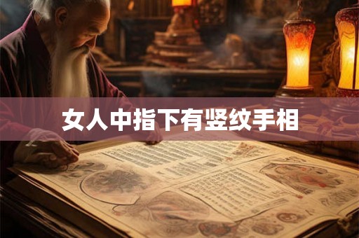 女人中指下有竖纹手相