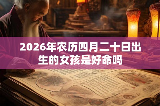 2026年农历四月二十日出生的女孩是好命吗