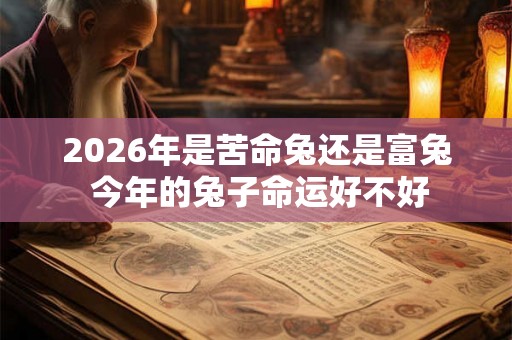 2026年是苦命兔还是富兔 今年的兔子命运好不好