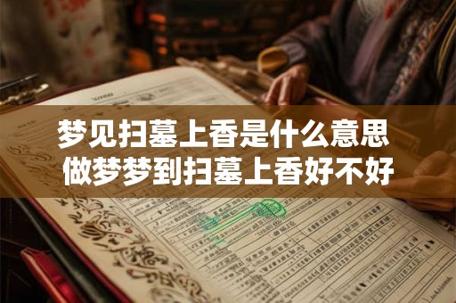 梦见扫墓上香是什么意思 做梦梦到扫墓上香好不好