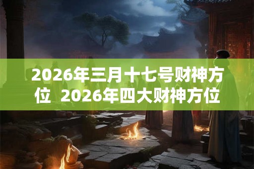 2026年三月十七号财神方位  2026年四大财神方位