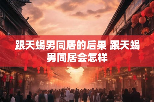 跟天蝎男同居的后果 跟天蝎男同居会怎样