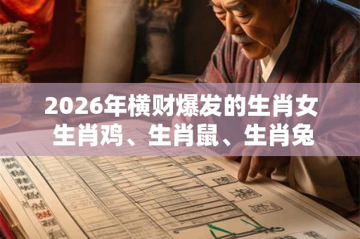 2026年横财爆发的生肖女 生肖鸡、生肖鼠、生肖兔 2026年横财爆发的生肖女 生肖鸡、生肖鼠、生肖兔