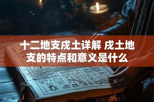 十二地支戌土详解 戌土地支的特点和意义是什么