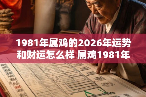 1981年属鸡的2026年运势和财运怎么样 属鸡1981年2026年运势财运如何 1981年属鸡的2026年运势和财运怎么样 属鸡1981年2026年运势财运如何