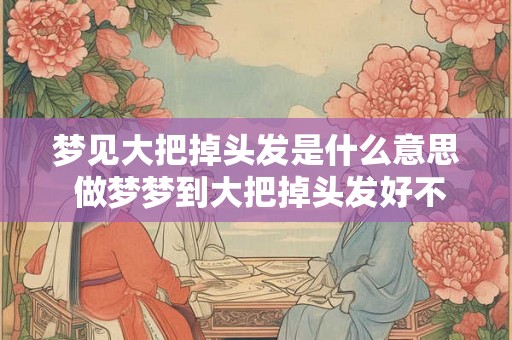 梦见大把掉头发是什么意思 做梦梦到大把掉头发好不好