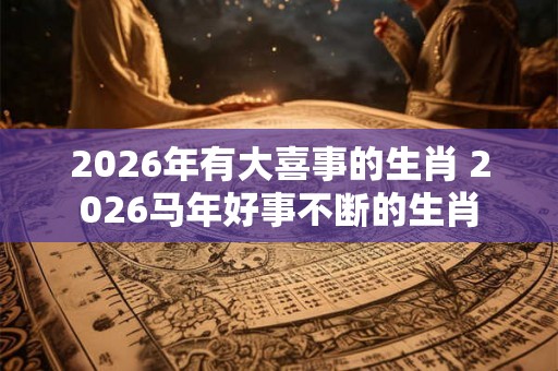 2026年有大喜事的生肖 2026马年好事不断的生肖