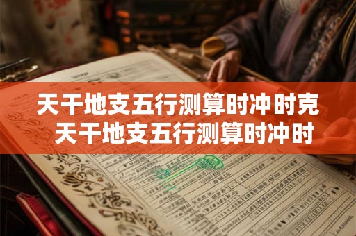 天干地支五行测算时冲时克  天干地支五行测算时冲时克