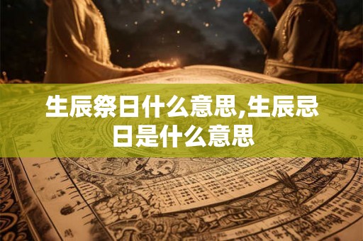 生辰祭日什么意思,生辰忌日是什么意思