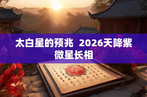 太白星的预兆  2026天降紫微星长相