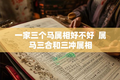 一家三个马属相好不好 属马三合和三冲属相 一家三个马属相好不好 属马三合和三冲属相