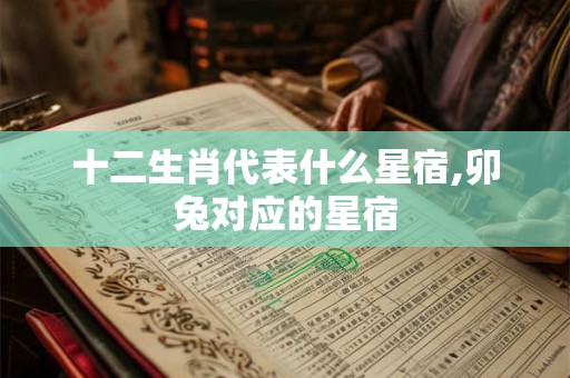 十二生肖代表什么星宿,卯兔对应的星宿