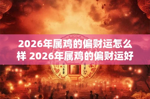 2026年属鸡的偏财运怎么样 2026年属鸡的偏财运好吗