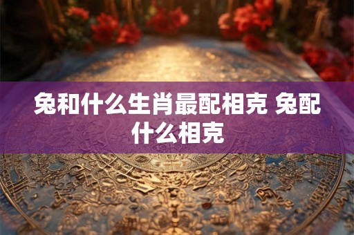 兔和什么生肖最配相克 兔配什么相克