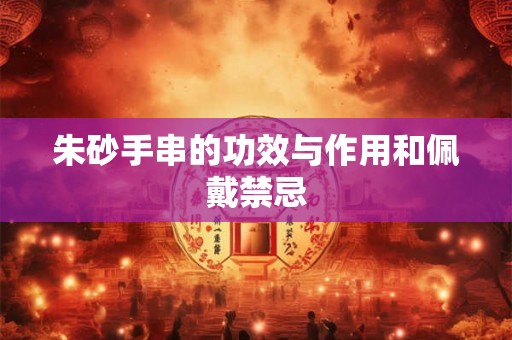 朱砂手串的功效与作用和佩戴禁忌 朱砂手串的功效与作用和佩戴禁忌