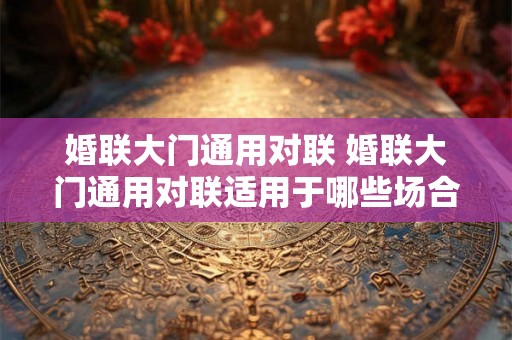 婚联大门通用对联 婚联大门通用对联适用于哪些场合