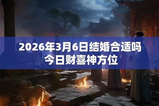 2026年3月6日结婚合适吗 今日财喜神方位 2026年3月6日结婚合适吗 今日财喜神方位