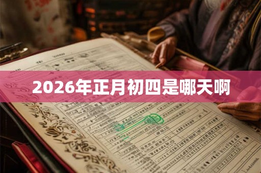 2026年正月初四是哪天啊