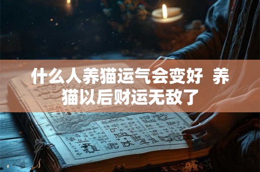 什么人养猫运气会变好  养猫以后财运无敌了