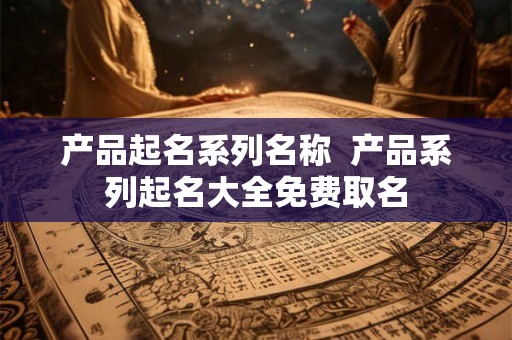 产品起名系列名称  产品系列起名大全免费取名