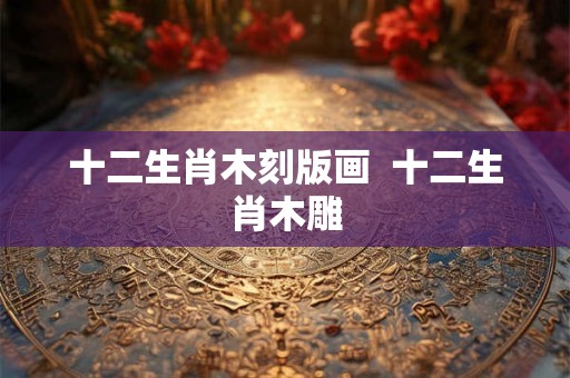 十二生肖木刻版画  十二生肖木雕