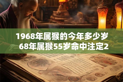 1968年属猴的今年多少岁  68年属猴55岁命中注定2026