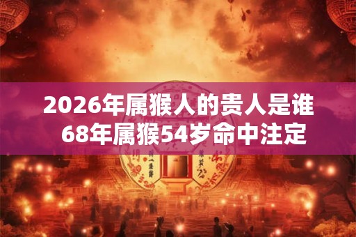 2026年属猴人的贵人是谁 68年属猴54岁命中注定 2026年属猴人的贵人是谁 68年属猴54岁命中注定