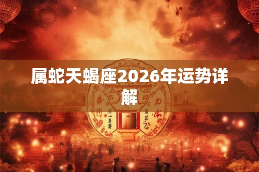 属蛇天蝎座2026年运势详解